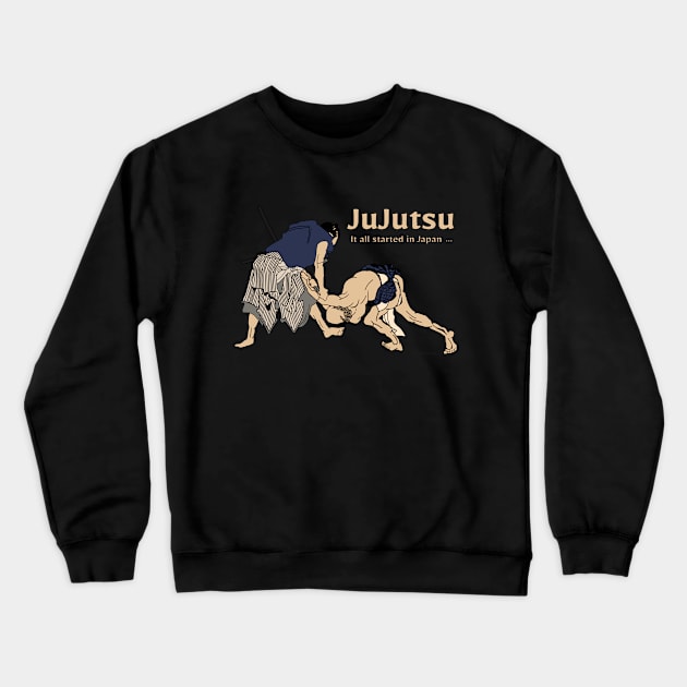 Jujutsu by Hokusai Crewneck Sweatshirt by Mosaicblues